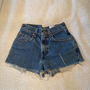 Levi's Distressed High-Waisted Shorts